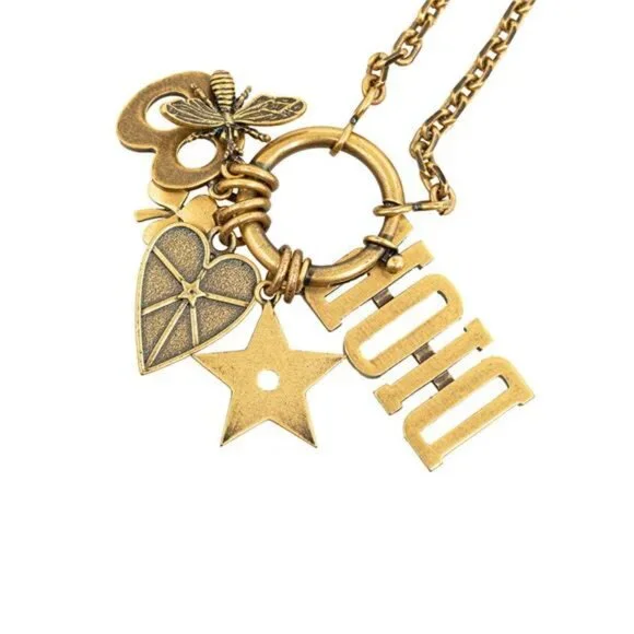 Dior Logo Charms Necklace - Picture 1 of 5